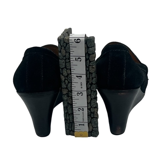 MICHAEL Michael Kors Black Suede Square Toe Wedge Loafers Size 9 Women’s - Picture 7 of 9